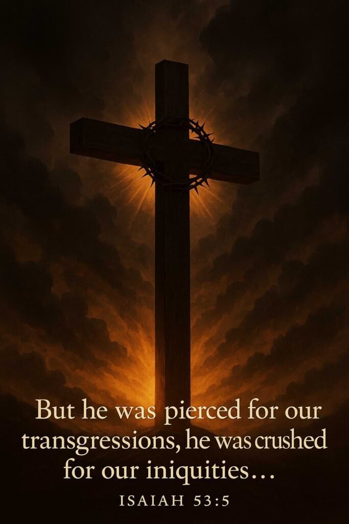 “But he was pierced for our transgressions, he was crushed for our iniquities...” — Isaiah 53:5