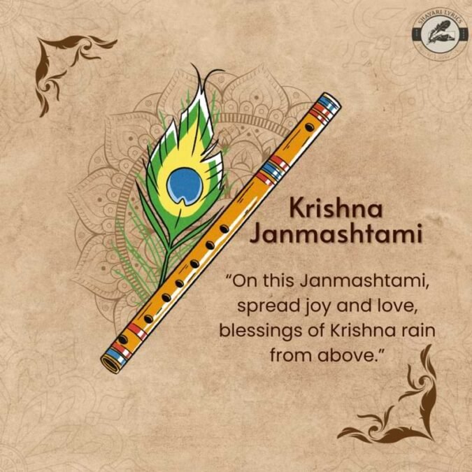 “On this Janmashtami, spread joy and love,blessings of Krishna rain from above.”