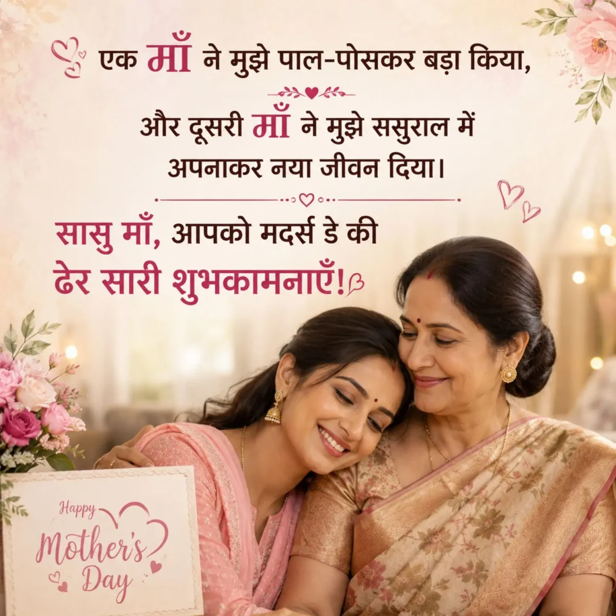 Happy Mother’s Day Wishes for Sasu Maa in Hindi