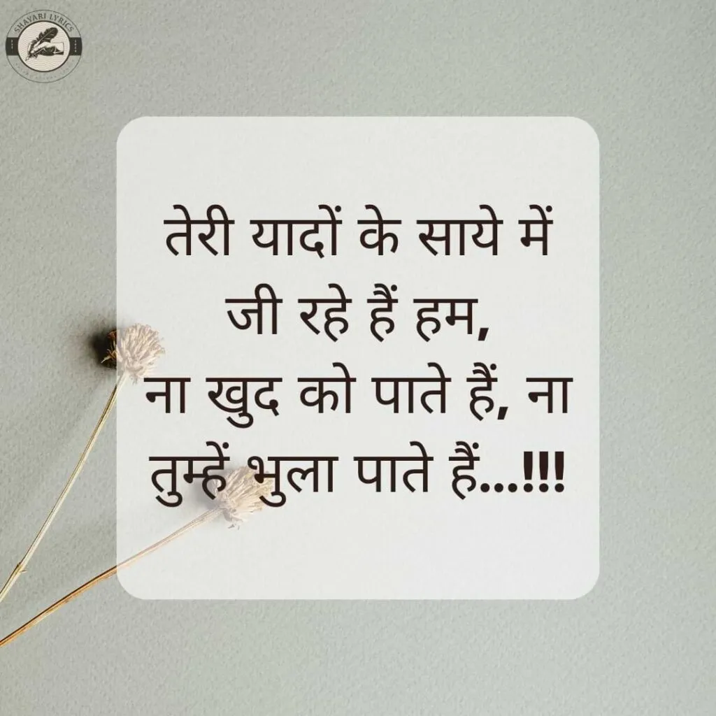 तेरी यादों के साये में जी रहे हैं हम,ना खुद को पाते हैं, ना तुम्हें भुला पाते हैं…!!!