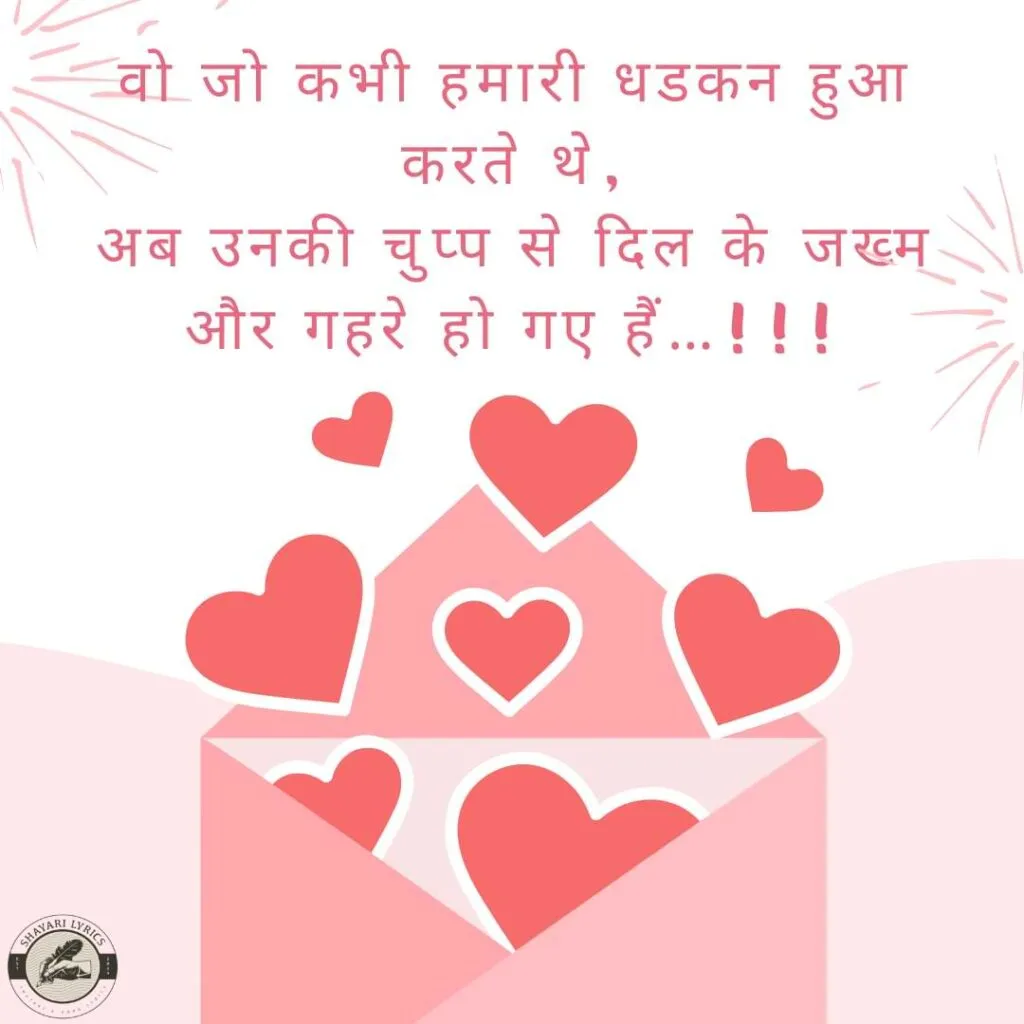 वो जो कभी हमारी धडकन हुआ करते थे,अब उनकी चुप्प से दिल के जख्म और गहरे हो गए हैं…!!!