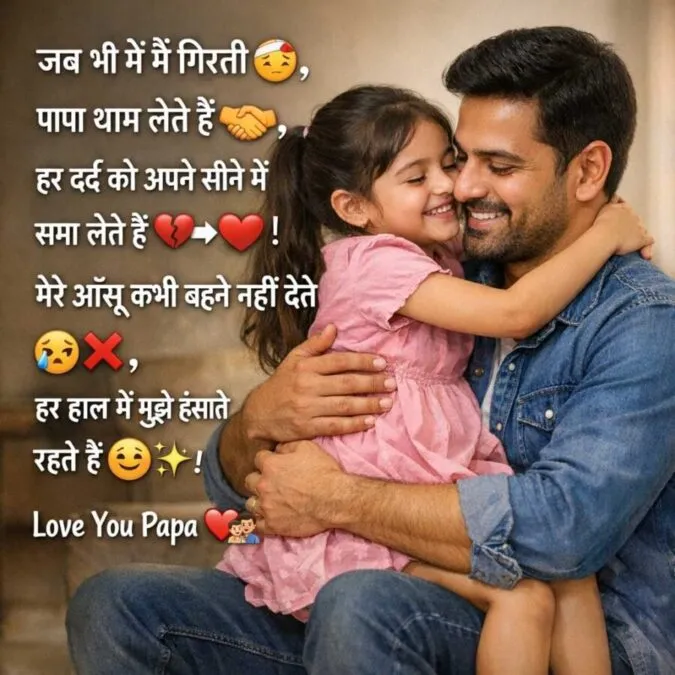 papa beti shayari