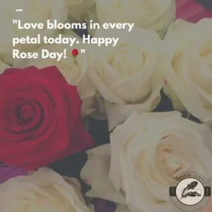 "Love blooms in every petal today. Happy Rose Day! 🌹"