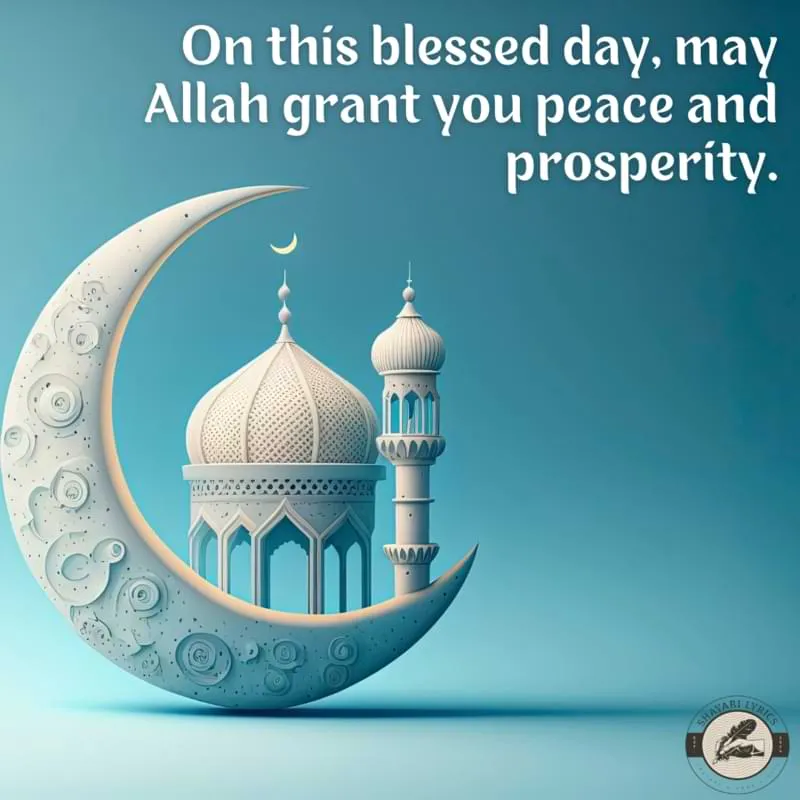 On this blessed day, may Allah grant you peace and prosperity.