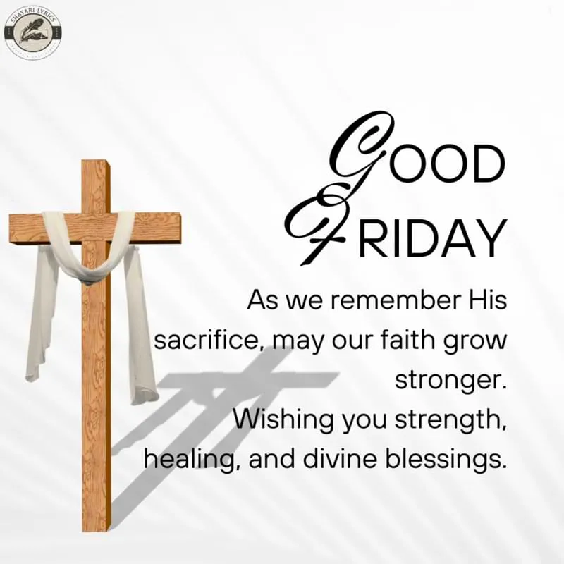 As we remember His sacrifice, may our faith grow stronger.Wishing you strength, healing, and divine blessings.