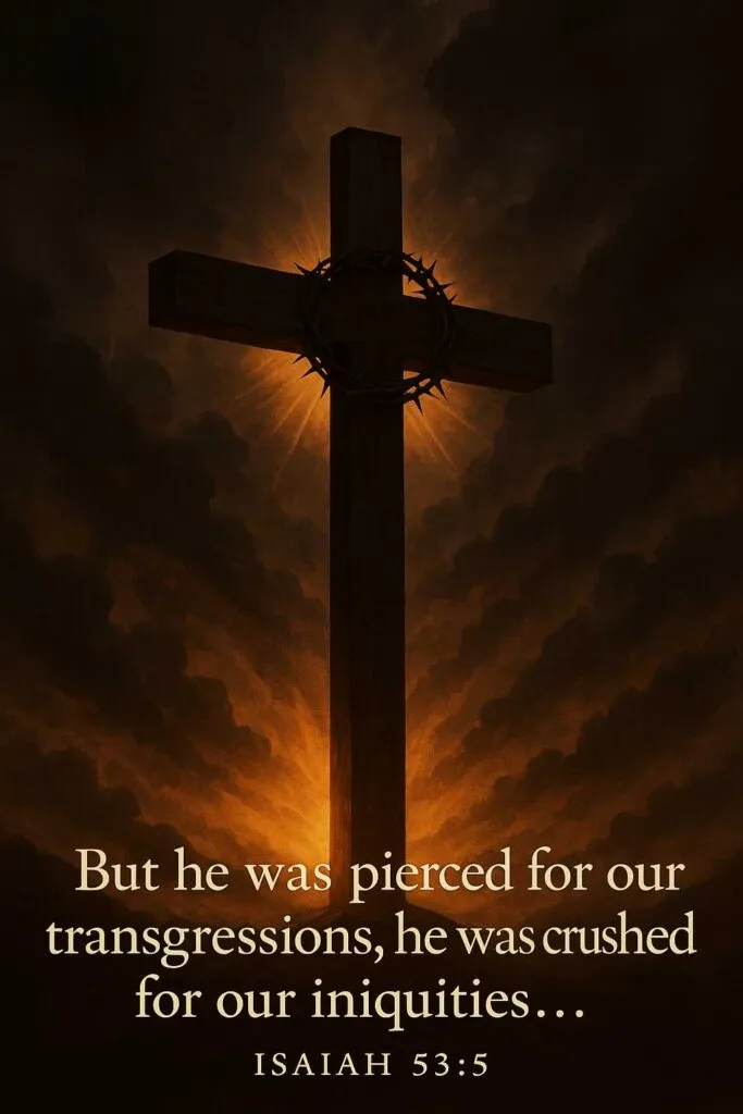 “But he was pierced for our transgressions, he was crushed for our iniquities...” — Isaiah 53:5