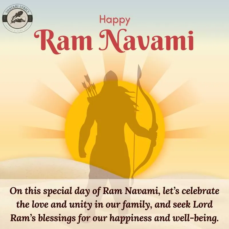 On this special day of Ram Navami, let’s celebrate the love and unity in our family, and seek Lord Ram’s blessings for our happiness and well-being.