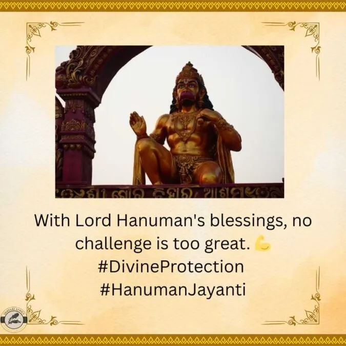 With Lord Hanuman's blessings, no challenge is too great. 💪 #DivineProtection #HanumanJayanti