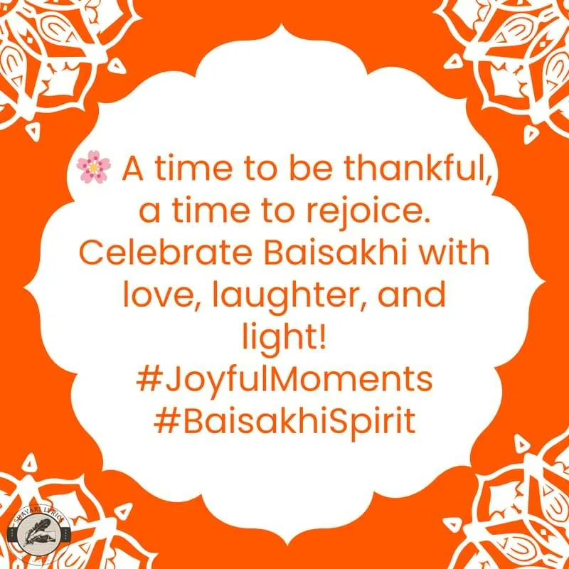 🌸 A time to be thankful, a time to rejoice.Celebrate Baisakhi with love, laughter, and light! #JoyfulMoments #BaisakhiSpirit