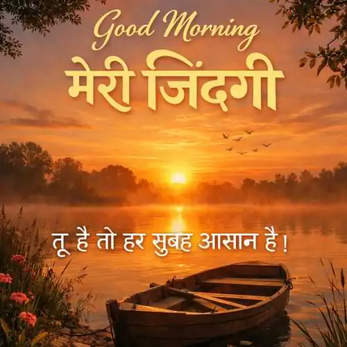 Loveable Good Morning Shayari For Wife