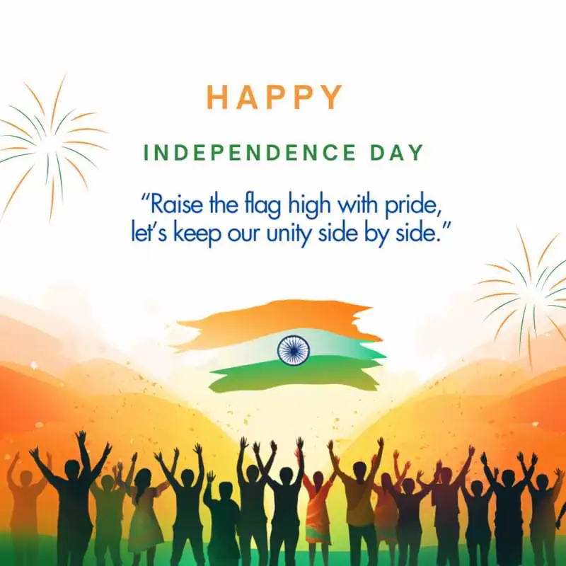 “Raise the flag high with pride, let’s keep our unity side by side.”