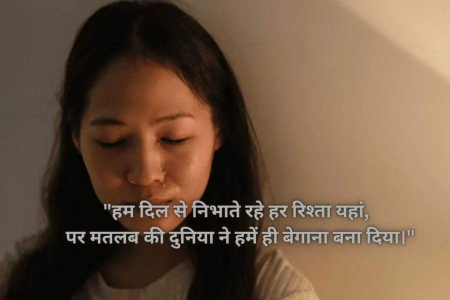 हम दिल से निभाते रहे हर रिश्ता यहां, पर मतलब की दुनिया ने हमें ही बेगाना बना द�