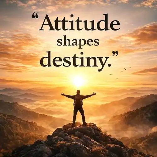 “Attitude shapes destiny.”