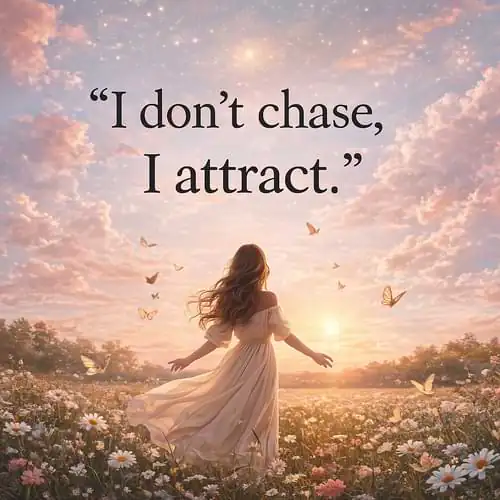 “I don’t chase, I attract.”