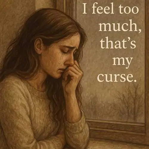 “I feel too much, that’s my curse.”