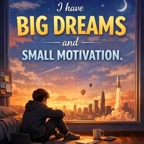 “I have big dreams and small motivation.”