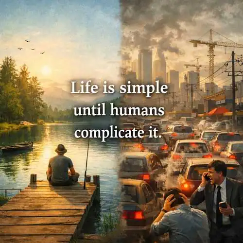 “Life is simple until humans complicate it.”