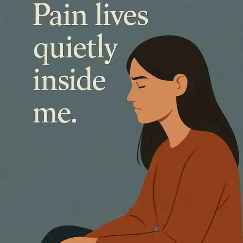 “Pain lives quietly inside me.”