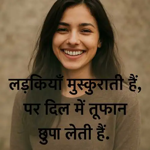 “लड़कियाँ मुस्कुराती हैं, पर दिल में तूफान छुपा लेती हैं।”