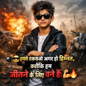 हमसे टकराओ अगर हो हिम्मत, क्योंकि हम जीतने के लिए बने हैं।