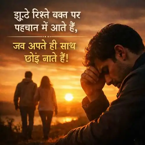 झूठे मतलबी रिश्ते शायरी