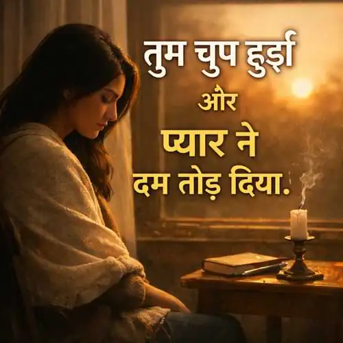 तुम चुप हुई और प्यार ने दम तोड़ दिया।