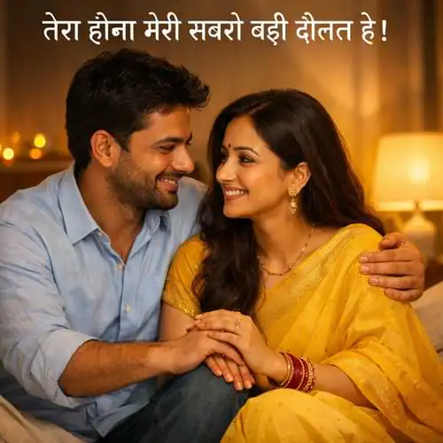 “तेरा होना मेरी सबसे बड़ी दौलत है।”