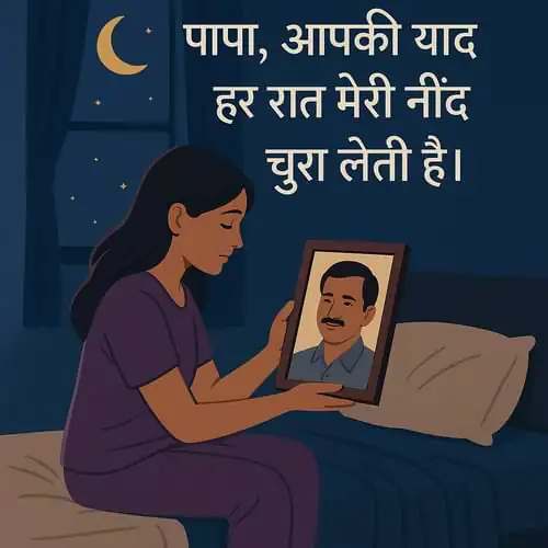 “पापा, आपकी याद हर रात मेरी नींद चुरा लेती है।”