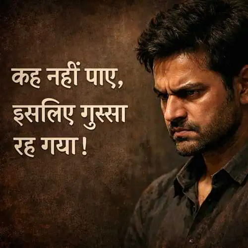 Gussa Shayari on Unspoken Feelings