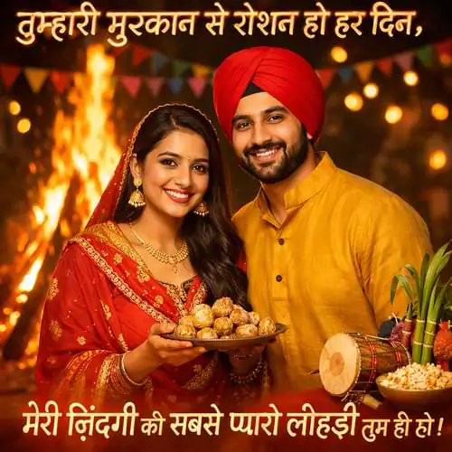 Lovely Lohri Wishes For Wife