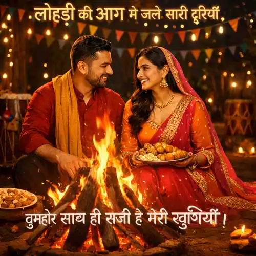 Warm Lohri Wishes For Girlfriend