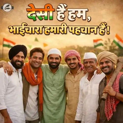 देसी हैं हम, भाईचारा हमारी पहचान है।